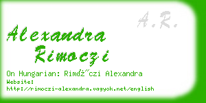 alexandra rimoczi business card